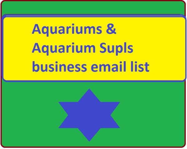 Aquariums & Aquarium Supls Business Email List