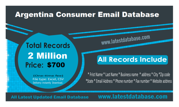 Argentina Consumer Consumer Email List