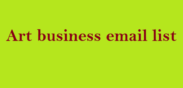 Art business email list