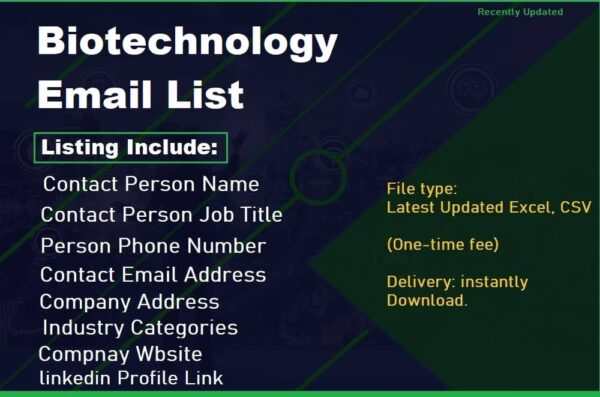 Biotechnology Email List