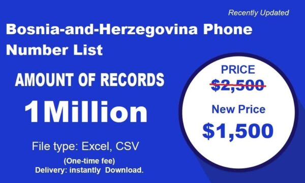 Bosnia and Herzegovina Phone Number 1 Million