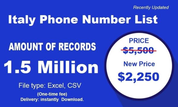 1 Million Italy Phone Number