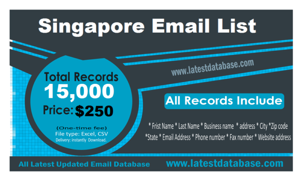 Singapore Business Consumer Email List List