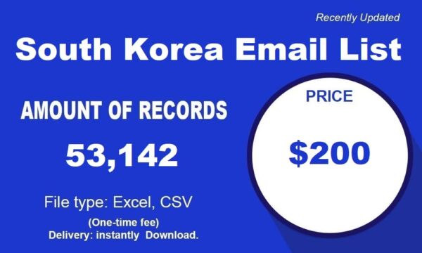 South Korea Consumer Email List