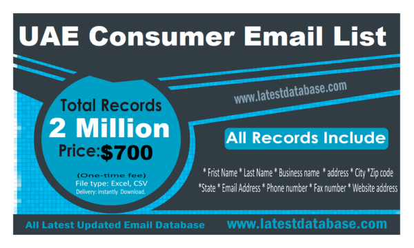 UAE Consumer Email List