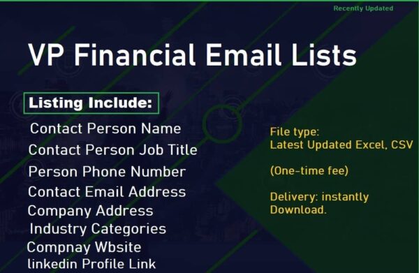 VP Financial Email Lists Trial