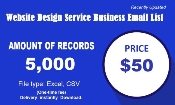 Website Design Service Business Email List