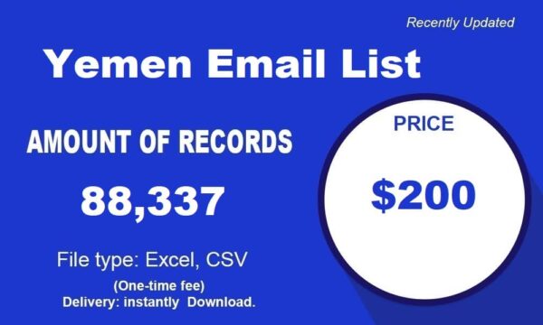 Yemen Consumer Email List