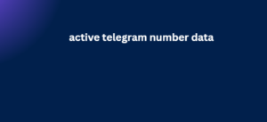 active telegram number data